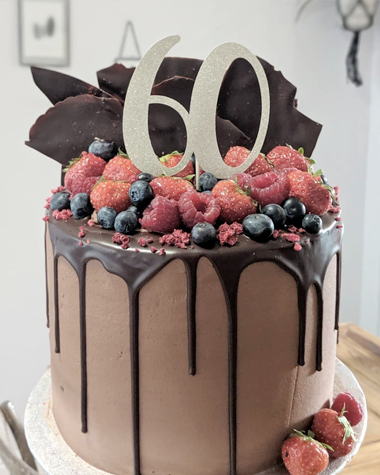 60th birthday celebration cake